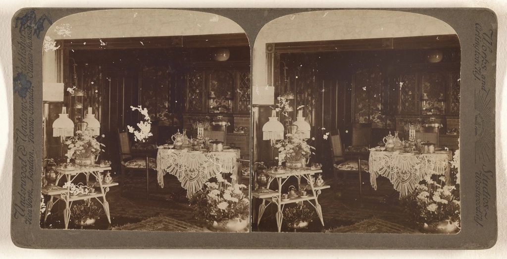 The dining room, laid for service